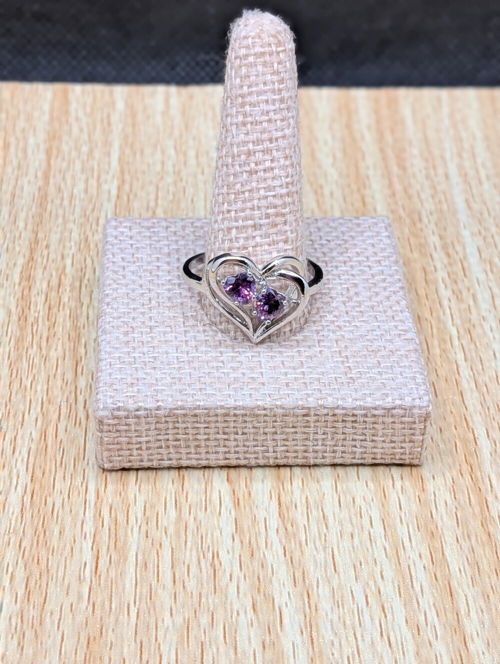 Amethyst Heart Ring